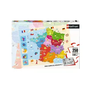 Puzzle 250 pieces card of france Ravensburger image-0