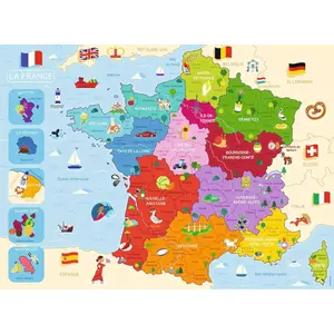 Puzzle 250 pieces card of france Ravensburger image-1