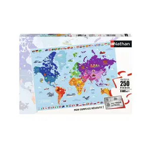 Puzzle 250 pieces world map Ravensburger image-2
