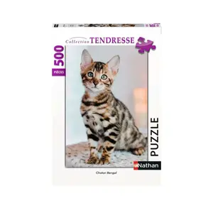 500 pieces puzzle nathan bengal cat Ravensburger image-0