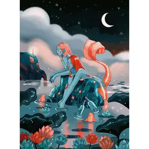 500 pieces puzzle nathan midnight / sibylline meynet - carte blanche collection Ravensburger image-1