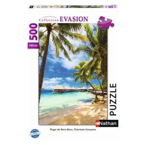 500 pieces puzzle nathan bora-bora beach, french polynesia Ravensburger image-0