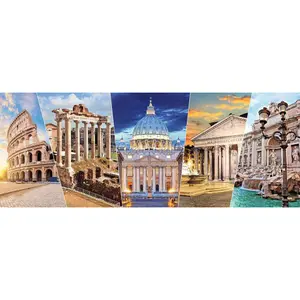 1000 pieces jigsaw puzzle of the monuments of Rome Ravensburger image-1