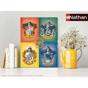 500-piece puzzle n the four Hogwarts coats of arms Ravensburger image-2