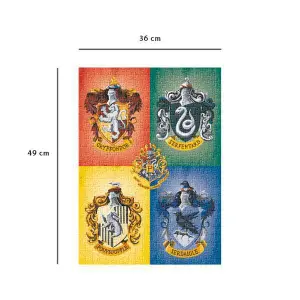 500-piece puzzle n the four Hogwarts coats of arms Ravensburger image-3