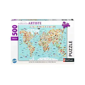 500-piece puzzle n le tour du monde des saveurs/julie mercier Ravensburger image-0