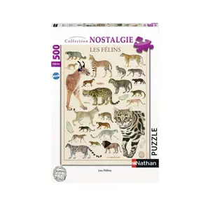 500 pieces puzzle nathan felines / national museum of natural history Ravensburger image-0