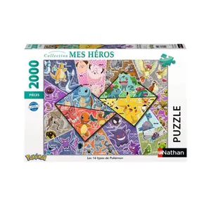 2000-piece puzzle n 16 types of pokémon Ravensburger image-1