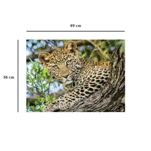 500-piece leopard eyes puzzle n Ravensburger image-3