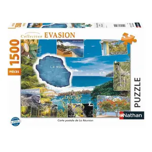 Puzzle n of 1500 pieces reunion postcard Ravensburger image-1