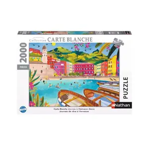 2000-piece jigsaw puzzle ljournée de rêve à vernazza/nolwenn denis collection carte clanche Ravensburger image-0