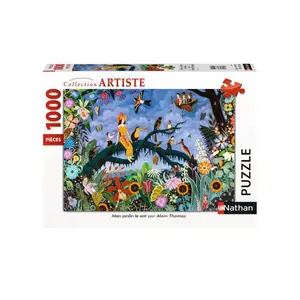 1000 pieces puzzle my garden at night / alain thomas Ravensburger image-0