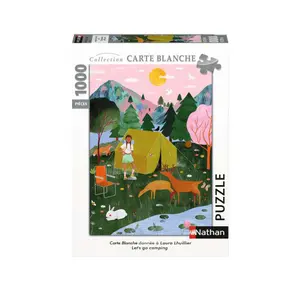 1000 pieces puzzle let's go camping / laura lhuillier - collection carte blanche Ravensburger image-0