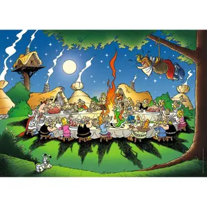 1500 pieces puzzle the banquet / asterix Ravensburger image-1