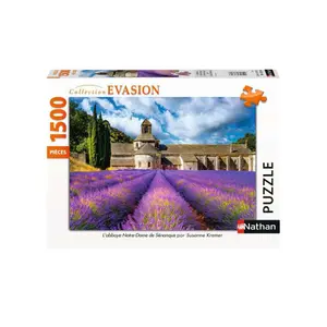 Puzzle of 1500 pieces the abbey our-dame de sénanque Ravensburger image-0