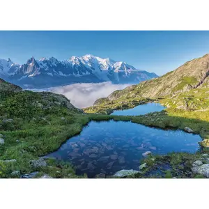 1500 pieces puzzle chéserys lakes, mont-blanc massif Ravensburger image-1