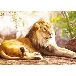 1500 pieces puzzle the king of the savannah Ravensburger image-1