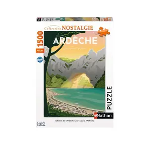 Puzzle n of 1500 pieces poster de l'ardèche/louis l'affiche Ravensburger image-1