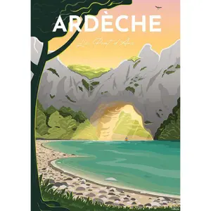 Puzzle n of 1500 pieces poster de l'ardèche/louis l'affiche Ravensburger image-0