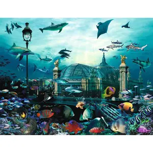 Puzzle 2000 pieces big aquarium palace Ravensburger image-1