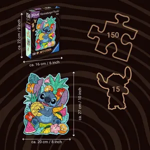 150-piece wooden puzzle - stitch Ravensburger image-4