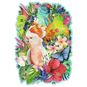 300-piece wooden puzzle - pretty birds Ravensburger image-0