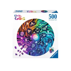 500-piece puzzle - round - astrology (circle of colors) Ravensburger image-1