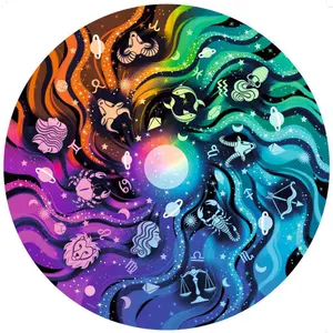 500-piece puzzle - round - astrology (circle of colors) Ravensburger image-0