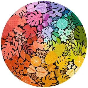500-piece round puzzle - tropical Ravensburger Circle of Colors image-0