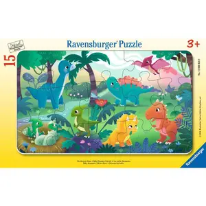 15-piece frame puzzle - small dinosaurs Ravensburger image-0
