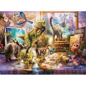 100-piece puzzle - dinosaurs in the bedroom Ravensburger image-1