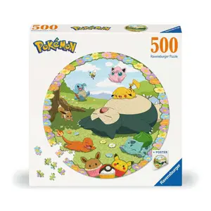 500-piece puzzle -round - pokémon in bloom Ravensburger image-1