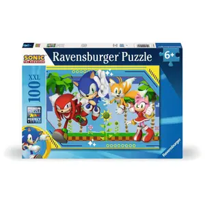 100-piece puzzle - knuckles, sonic, tails and amy / sonic Ravensburger image-0