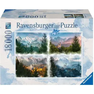 Puzzle da 18.000 pezzi Ravensburger Un Château au Fil des Saisons XXL