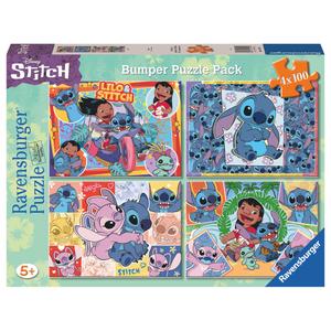 4005556057313-puzzle-de-100-pieces-ravensburger-disney-stitch-x4-bleu-36x26-cm