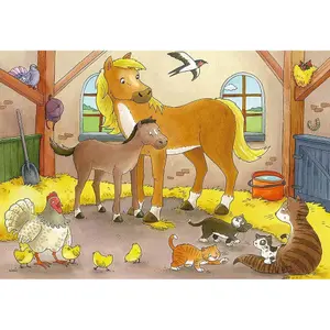Puzzle 2 x 12 pièces Ravensburger Familias Animales image-2