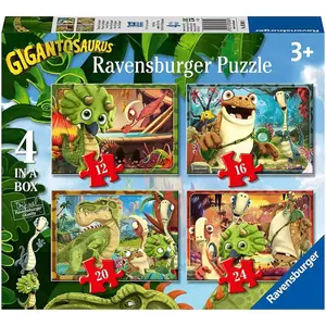 12-16-20-24 piece progressive puzzle Ravensburger Gigantosaurus image-0