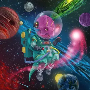 3 x jigsaw puzzle 49 pieces triple dinos in space Ravensburger image-3