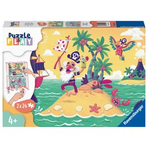Puzzle 2 x 24 pièces Ravensburger Escenario Pirata image-0