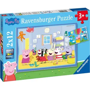 Puzzle 2 x 12 pieces Ravensburger Peppa Pig image-0
