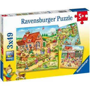 Puzzle of 3 x 49 pieces vacations Ravensburger image-0