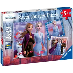 Puzzle of 3 x 49 pieces Ravensburger Frozen image-0