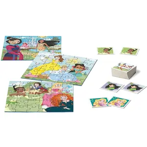 Triple Puzzle Ravensburger Disney Princesses Memory + image-1