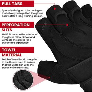 Weightlifting gloves RDX L4 image-1
