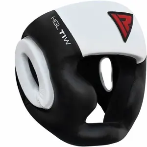 Leather boxing helmet RDX New T1 image-1