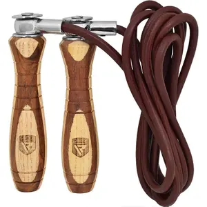 Leather skipping rope RDX image-0