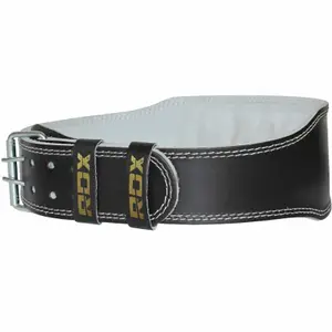 Leather weightlifting belt RDX 4" image-2