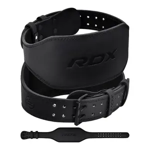 Ζώνη άρσης βαρών από δέρμα RDX 6" image-1