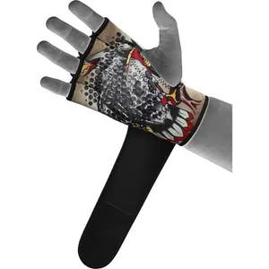 Tyngdlyftningshandskar med lång rem RDX X2 T1 image-3