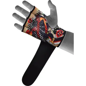Weightlifting gloves with long strap RDX X2 T3 image-3